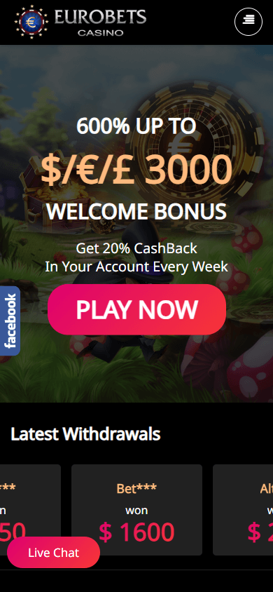 EuroBets Casino Mobile screenshot